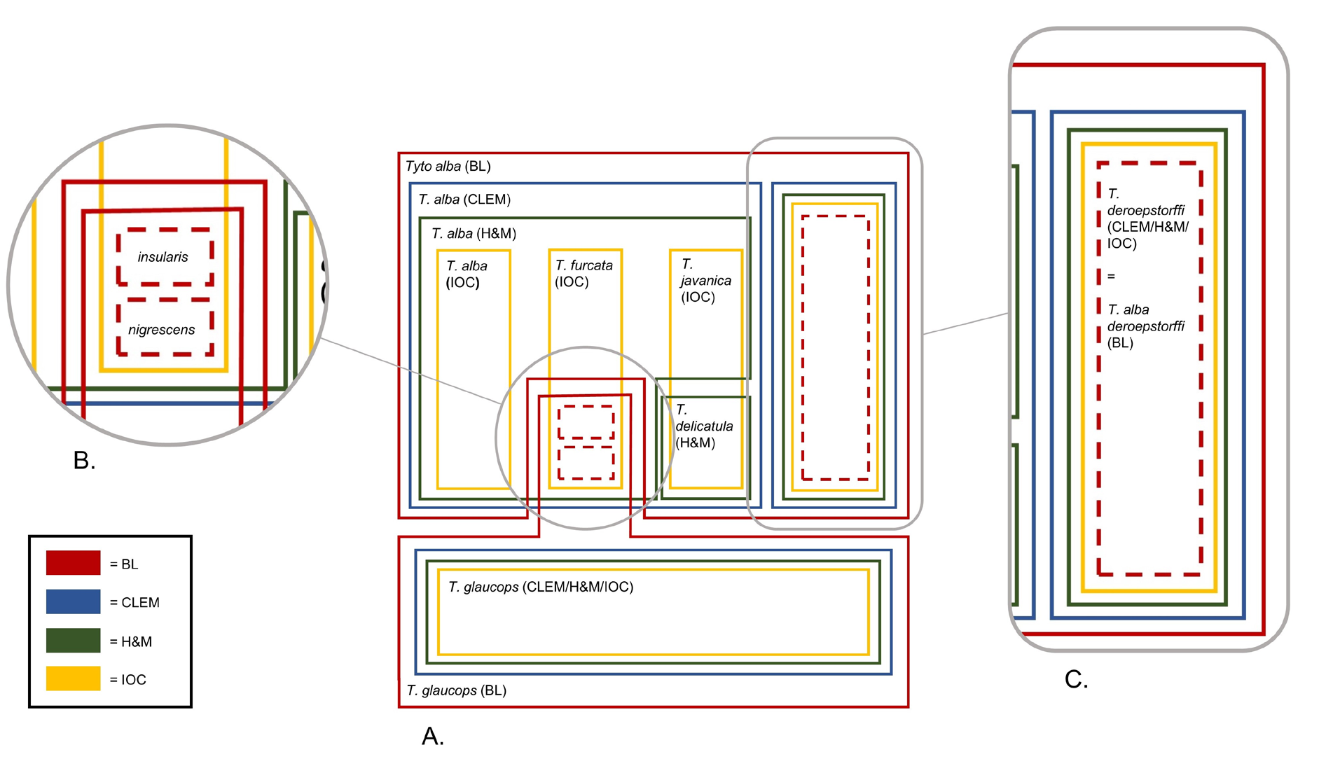 Measuring disagreement about bird taxonomy